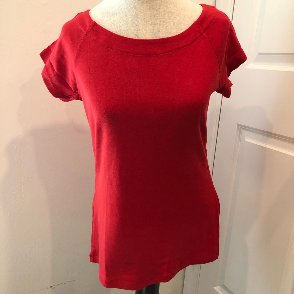 Ralph Lauren Red Boatneck Top